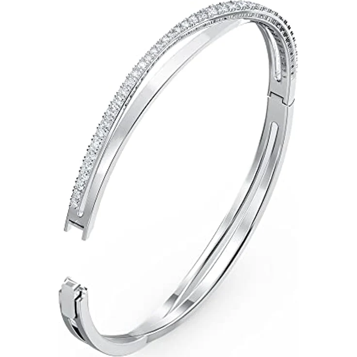 Swarovski Armreif Hyperbola Spin, mit weißen Swarovski® Kristallen, Spiraldesign – Bild 4