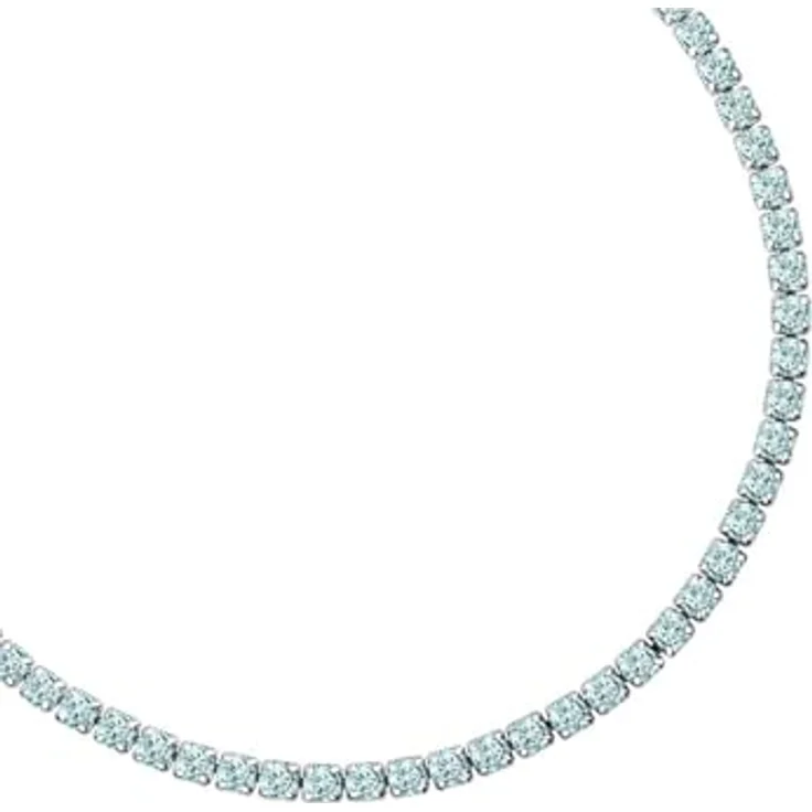 CHRIST Tennisarmband 89086469, zartes Hellblau mit Zirkonia in 4er-Krappenfassung aus 925er Silber, längenverstellbarer Karabinerverschluss – Bild 3