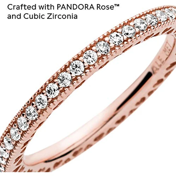Pandora 180963CZ Ring für Damen, Unendliche Herzen, roségold plattiert mit Zirkonia, Breite 2,25 mm – Bild 5
