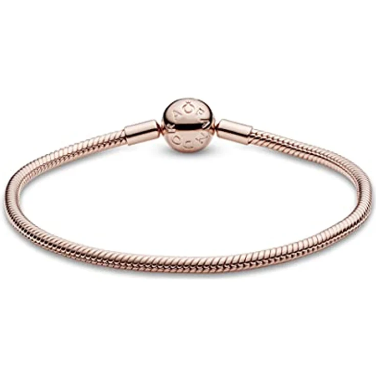PANDORA Schlangen-Gliederarmband, rosévergoldet aus 14 Karat Roségold, Damen-Armband, 19 cm, Moments Collection – Bild 2