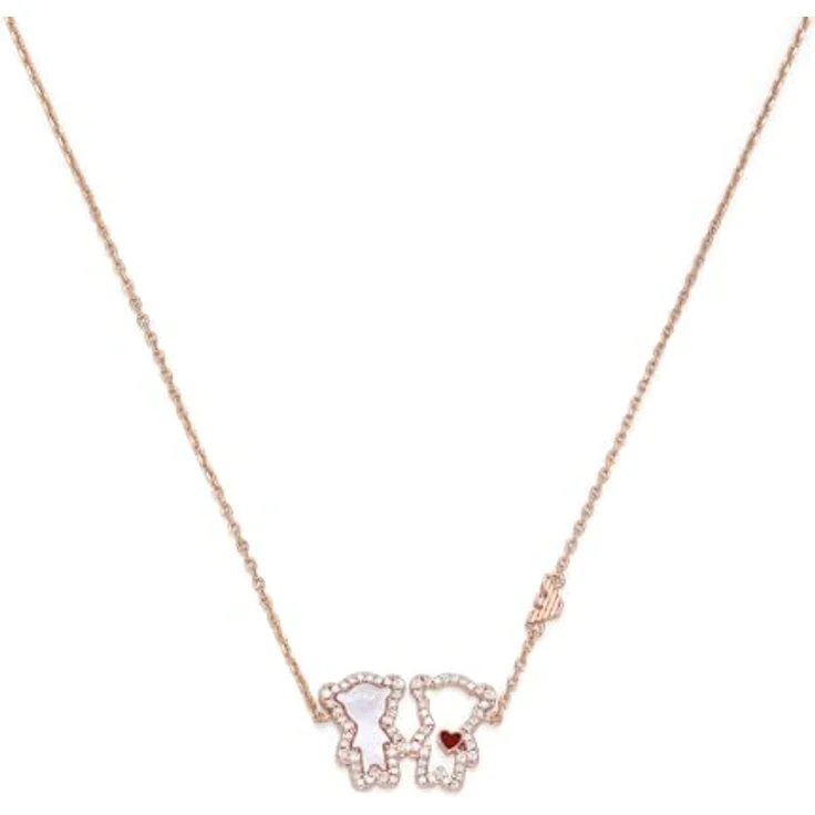 Emporio Armani Damen Halskette EGS3351221, roségoldfarbenes Metall, Länge 380 mm, poliertes Finish, Karabinerverschluss – Bild 4