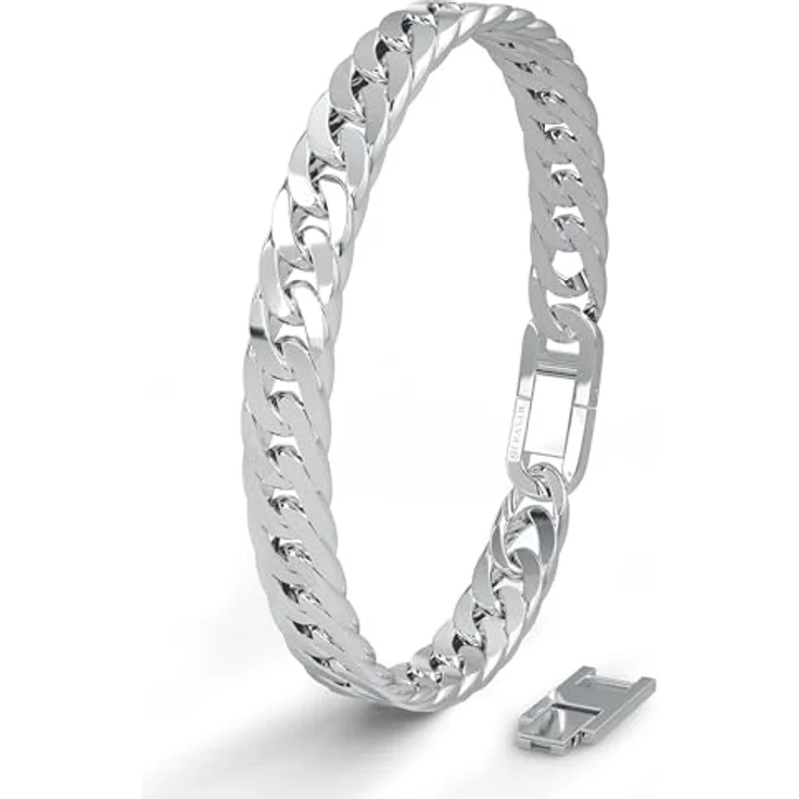SERASAR Herren Edelstahl Armband, 8mm geflochten, wasserfest, mit Geschenkbox und verlängerbarem Design – Bild 1