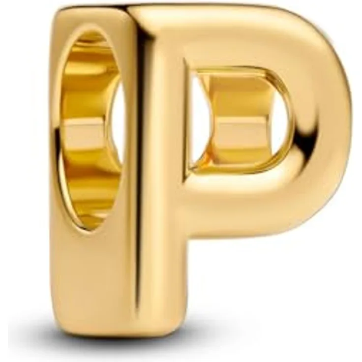 PANDORA Buchstabe P Alphabet-Mini-Charm 763962C00, Charm Anhänger aus 925-Sterling Silber