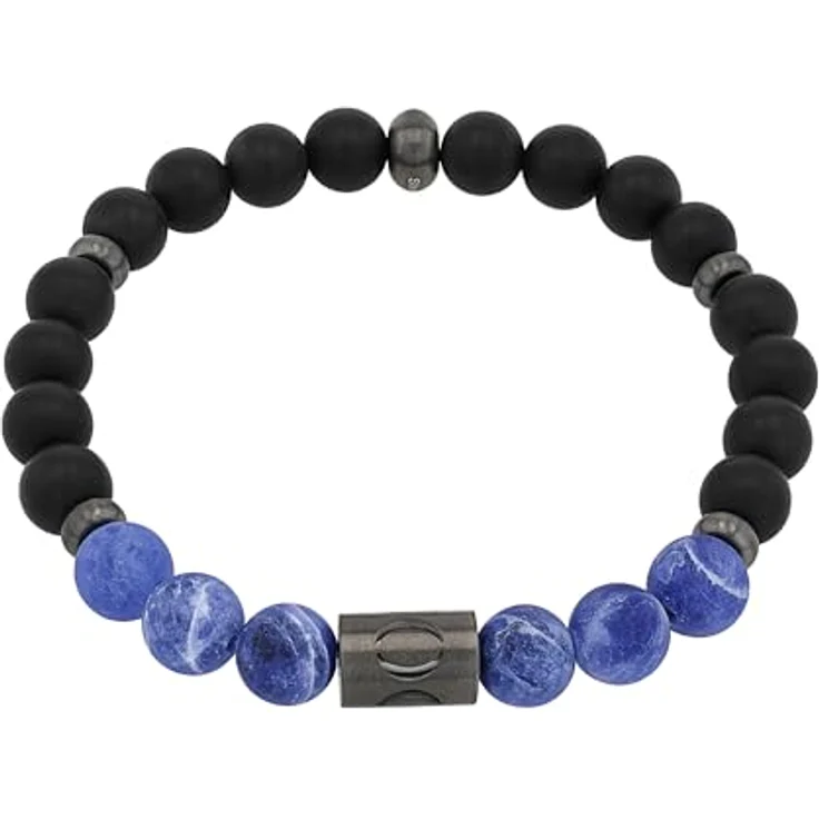 JOOP! Edelstahl Armband Herren mit Dumortierit, 18,5 cm, Silber, in Schmuck Geschenk Box, 2033995 – Bild 1