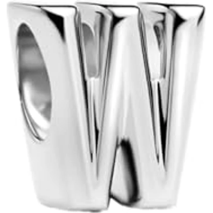 Anduonie Charms Buchstabe Charm Anhänger, Silber 925, Kompatibel mit europäischen Armbändern, Rotes Design für Frauen (W) – Bild 1