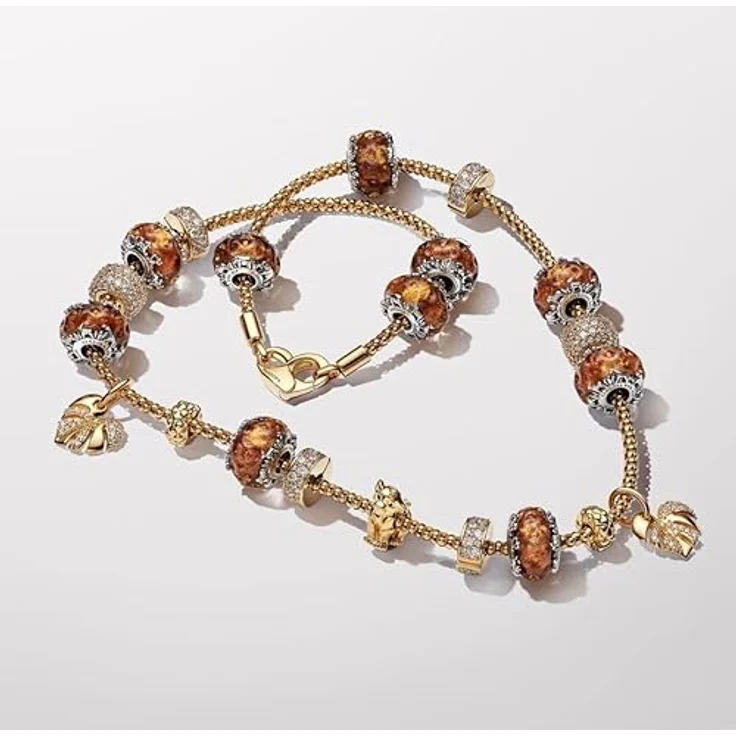 PANDORA Moments Disney Simba Charm, aus Sterling Silber mit vergoldeter Metalllegierung, kompatibel mit Moments Armbändern, 763376C01 – Bild 5