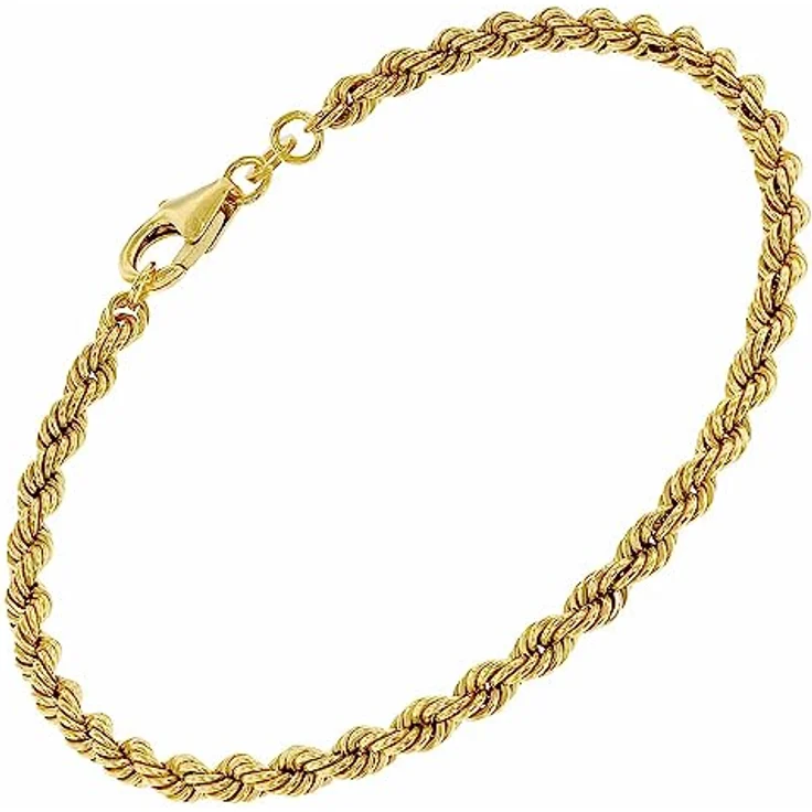 trendor Damen-Armband 333 Gold / 8 Karat Kordelkette, 18,5 cm lang, eleganter Goldschmuck für Frauen, Geschenkidee in Schmuck-Box – Bild 1