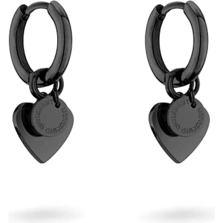 Liebeskind Berlin Ohrringe LJ-1597-E-21, Edelstahl IP Black poliert, 1,8 cm, Schanierverschluss – Bild 1