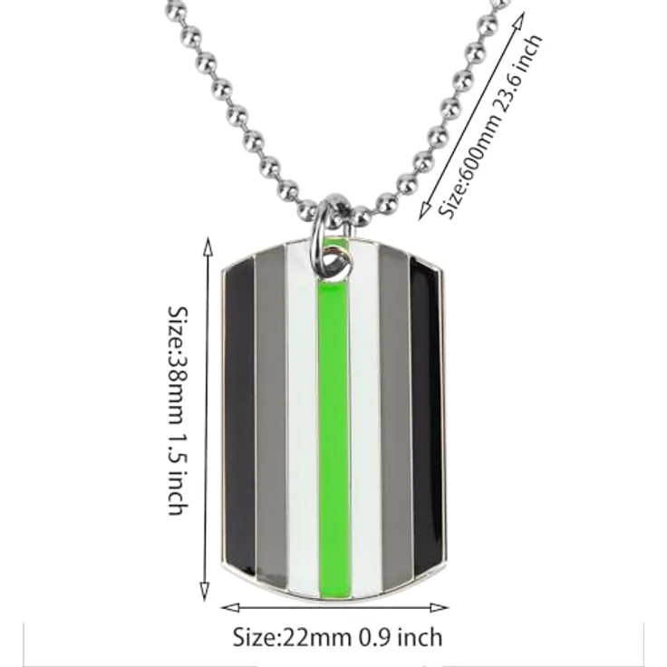 Sinwinkori Agender-Stolz Erkennungsmarke Anhänger Halskette, Modeschmuck 60 cm, Geschenk für Stolz und Liebe, Einzelverpackung – Bild 2