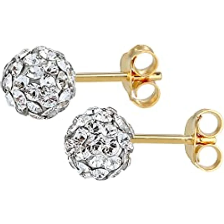 Elli Ohrringe Damen Ohrstecker Kugel, elegant mit Swarovski Kristallen in 925 Sterling Silber – Bild 3