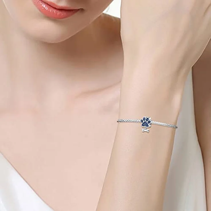 TINSLO Charm Anhänger Damen 925 Sterling Silber, Zirkonia-Steine, kompatibel mit Pandora Armband und Halskette für Frauen und Mädchen – Bild 4