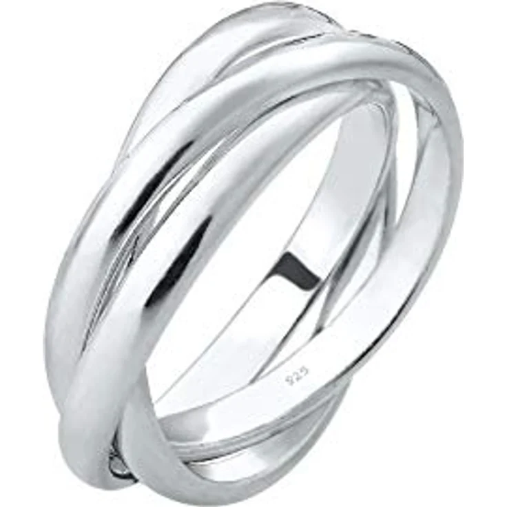 Elli Ring Damen Trio Wickel Basic, 925 Sterling Silber, handgefertigt, anlaufgeschützt – Bild 1