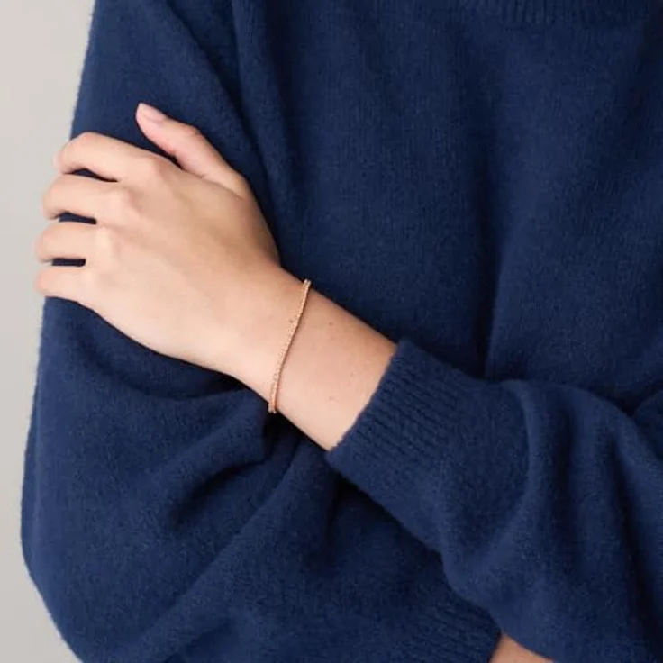 Fossil Ellis Damen Armband, roségoldfarbenes Messingarmband mit poliertem Finish und Karabinerverschluss, 16,7 cm + 2,5 cm verlängerbar – Bild 2