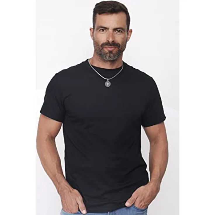 Kuzzoi Silber Kompass Anhänger (25 mm) aus 925er Sterling Silber, oxidiert - Exklusives Herren Accessoire in Schwarz, handgefertigt – Bild 3