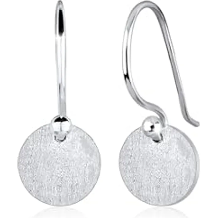 Elli Ohrringe Damen Geo Minimal Trend Matt, 925 Sterling Silber, handgefertigt, anlaufgeschützt