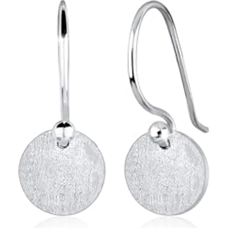 Elli Ohrringe Damen Geo Minimal Trend Matt, 925 Sterling Silber, handgefertigt, anlaufgeschützt – Bild 1