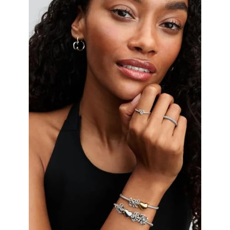 PANDORA Funkelnde Sternschnuppe Charm, Sterling Silber mit 14k Vergoldung und Zirkonia, Maße: 10 x 11,6 x 11,2 mm, kompatibel mit Moments, 762202C01 – Bild 5