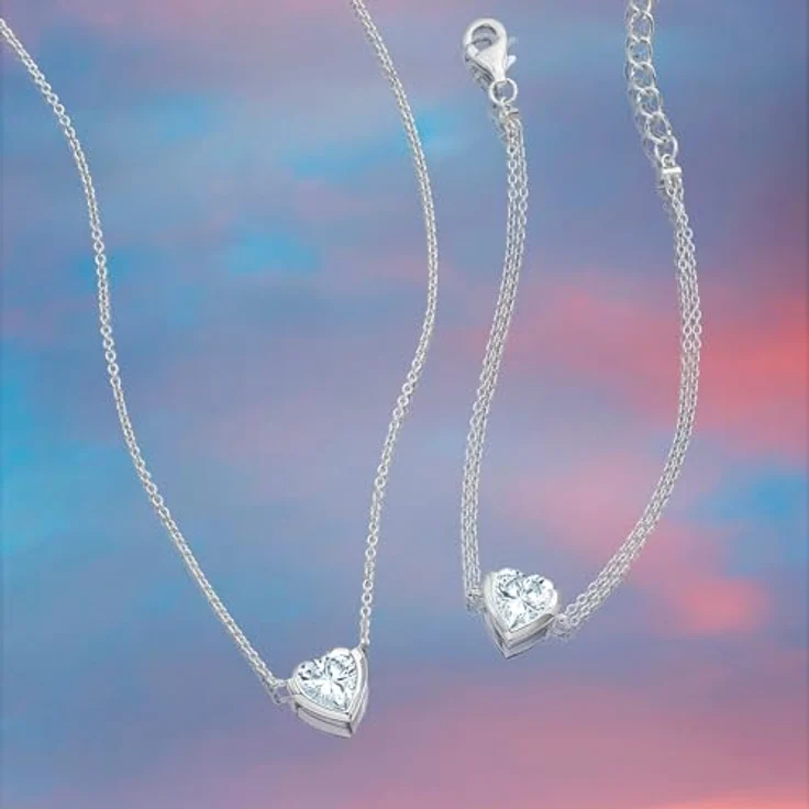 Joop! Halskette aus 925 Sterling Silber für Damen, rhodiniert mit Zirkonia, 40 cm lang, in Schmuckbox – Bild 5