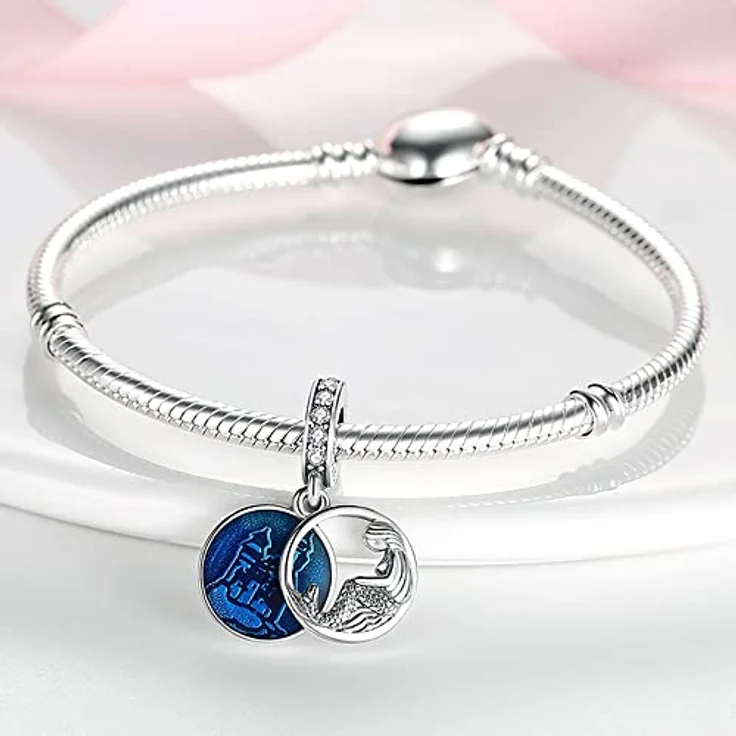 Pandach Charm Anhänger Damen 925 Sterling Silber mit Zirkonia, kompatibel mit europäischen Armbändern und Halsketten – Bild 2