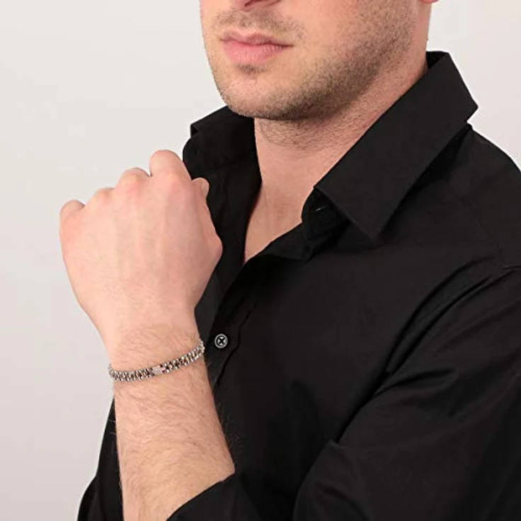Maserati Herrenarmband J Kollektion aus Edelstahl, 210mm Länge, JM219AQH16 – Bild 4