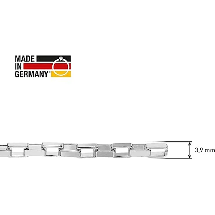 trendor Herren-Halskette 925 Silber Venezia, 3,9 mm, modischer Halsschmuck aus echtem Sterlingsilber, 45 cm, ideal als Geschenk Idee – Bild 5