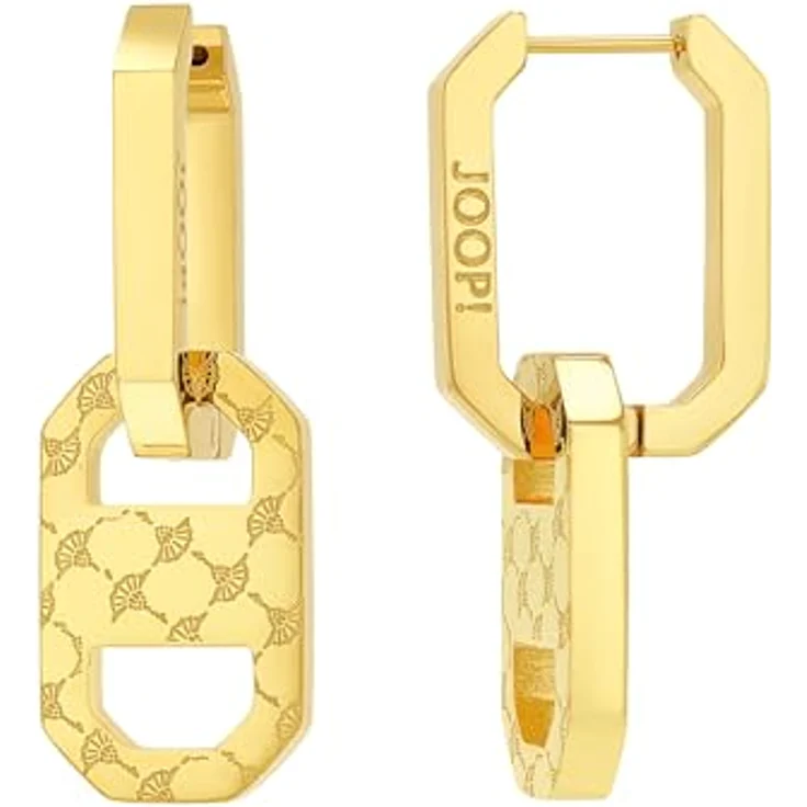 JOOP! Creolen Edelstahl Damen Ohrschmuck, 1,7 cm, Gold, mit Scharnierverschluss in Geschenkbox, 2035137 – Bild 3