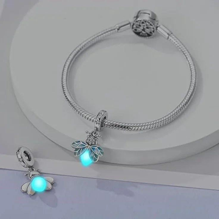 Pandach Damen Charm Anhänger, 925 Sterling Silber mit Zirkonia, kompatibel mit europäischen Armbändern und Halsketten – Bild 3