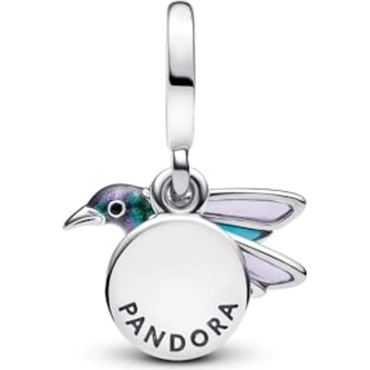 PANDORA Moments Kolibri Doppelter Charm-Anhänger, Sterling Silber mit transparenter und schillernder Emaille, kompatibel mit ME und Moments, 793746C01 – Bild 3