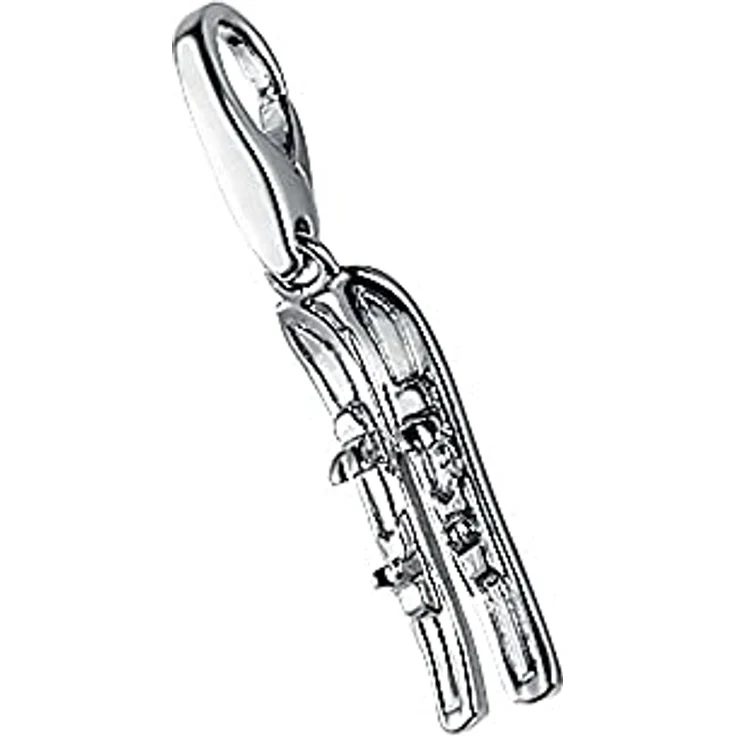 Giorgio Martello Milano Charm Ski, 925 Sterling Silber rhodiniert mit Clipverschluss, Onesize – Bild 1