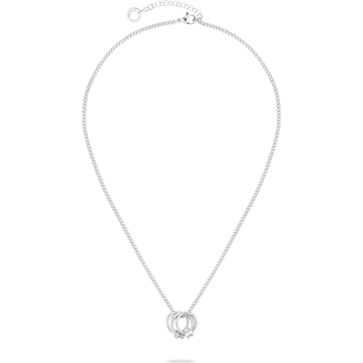 LIEBESKIND BERLIN Lora-Serie, Damen Schmuckset aus Edelstahl mit Kette (45 cm), Ohrringen & Armband, ineinander verschlungene Ringe – Bild 2