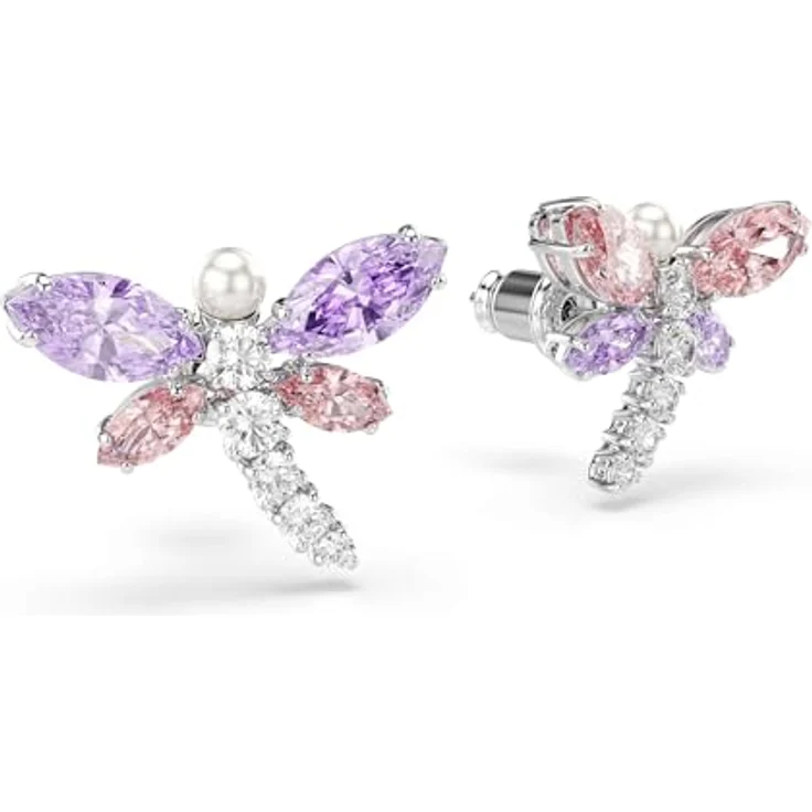 Swarovski x Ariana Grande Ohrstecker, Libelle, mehrfarbig, rhodiniert mit Swarovski Zirconia und Kristallperle – Bild 3