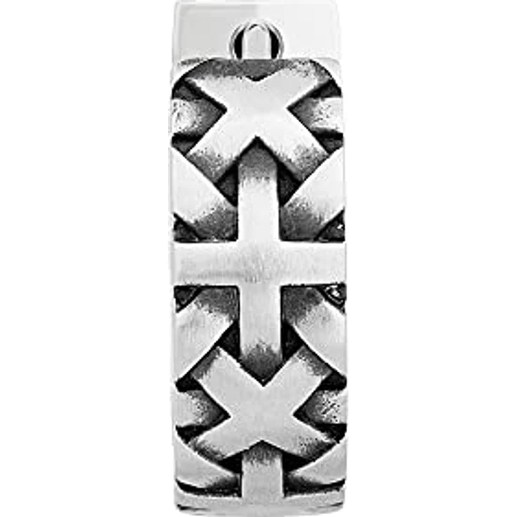 caÏ Herren Single-Ohrring 925/- Sterling Silber, 1,4cm, Matt Silbergrau, inkl. Etui – Bild 2