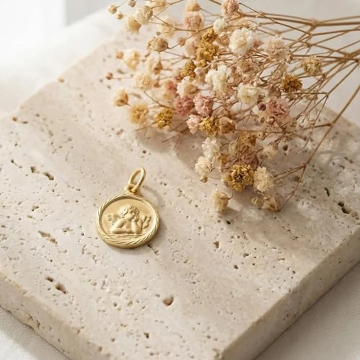 Amor Engel Motivanhänger Unisex, 1,6 cm, 375 Gold, kommt in Schmuck Geschenk Box, 2013643 – Bild 4