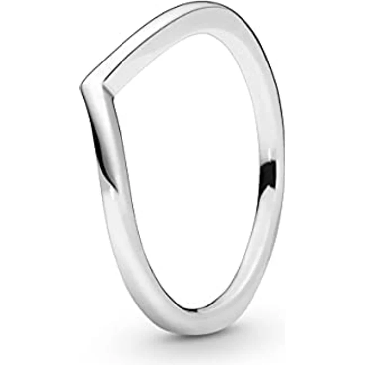 PANDORA Wishbone Silberring 196314, polierter Damenring im Wishbone-Design – Bild 1