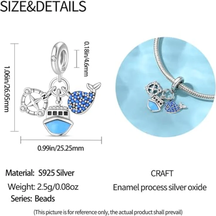 HappyStar Charms Anhänger Silber 925, Roter Bead Charm mit 5A-Zirkonsteinen, kompatibel mit europäischen Armbändern und Halsketten für Frauen – Bild 4