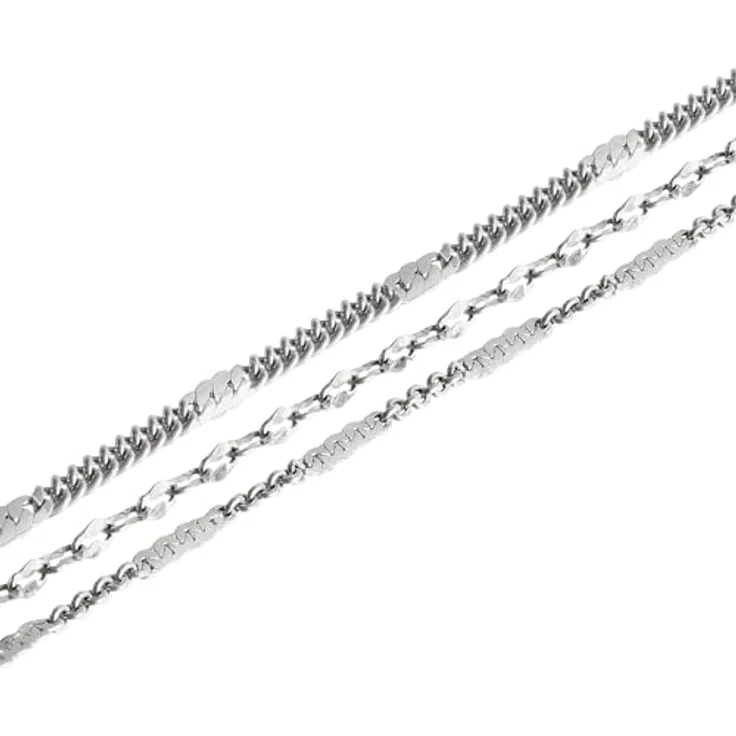 Liebeskind Berlin Fußkette Schmuck Edelstahl, mehrgliedrige Sparkling mit Layer, elegantes Accessoire für Strand- und Abendlooks – Bild 2