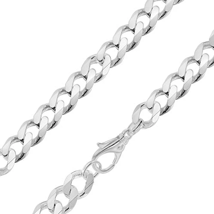 trendor Herren-Armband Silber 925, massives Panzerarmband mit 10,8 mm Breite und Hochglanzpolitur, 21 cm Länge, inkl. Karabiner-Verschluss, in Geschenkbox – Bild 3
