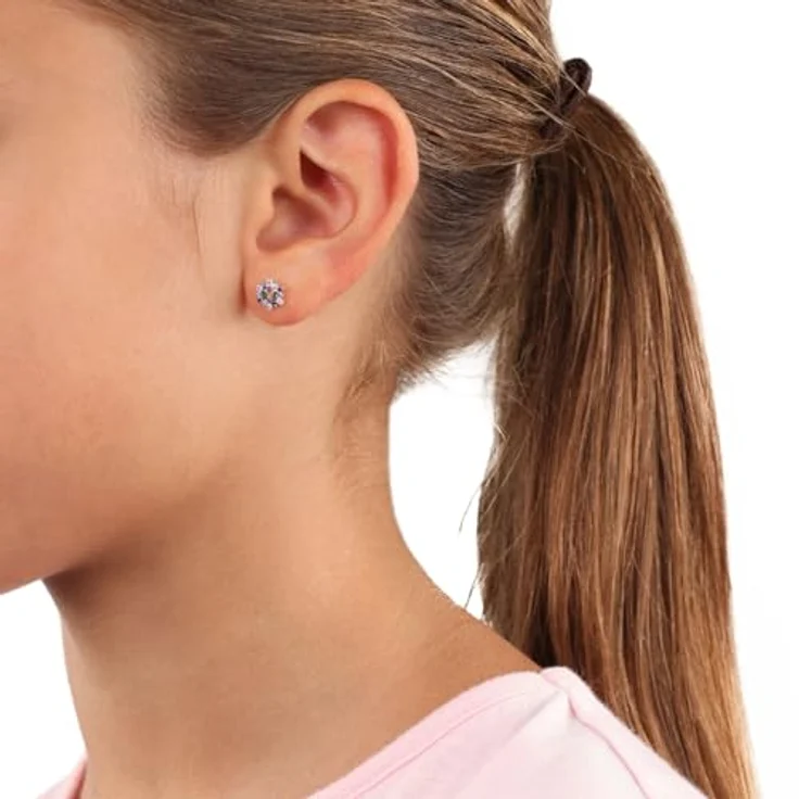 Prinzessin Lillifee Paar Ohrstecker Schmetterling, 925 Sterling Silber mit Zirkonia, 7 mm – Bild 5