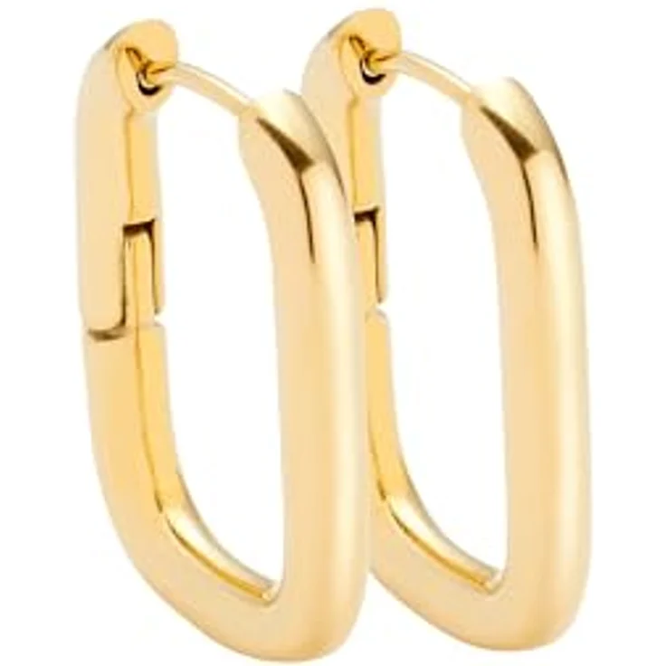 JEWELS BY LEONARDO Ohrringe Bernice, goldfarbene Creolen aus Edelstahl, geometrische Form, allergikerfreundlich, 2,6 x 0,3 x 2 cm, ideal als Schmuck Geschenk für Frauen – Bild 1