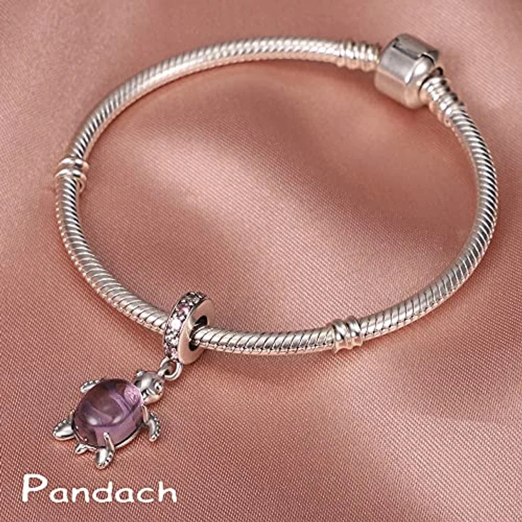 Pandach Damen Charm Anhänger, 925 Sterling Silber mit Zirkonia, Kompatibel mit europäischen Armbändern und Halsketten für Frauen und Mädchen – Bild 2