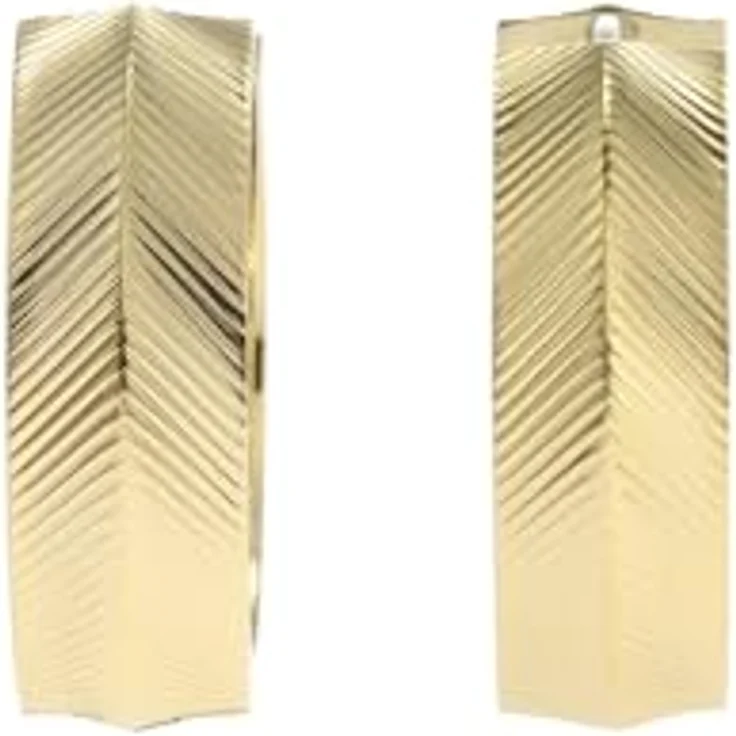 Fossil Damen Ohrringe aus goldfarbenem Edelstahl mit Bügelverschluss, 24,3 mm breit, poliert – Bild 3