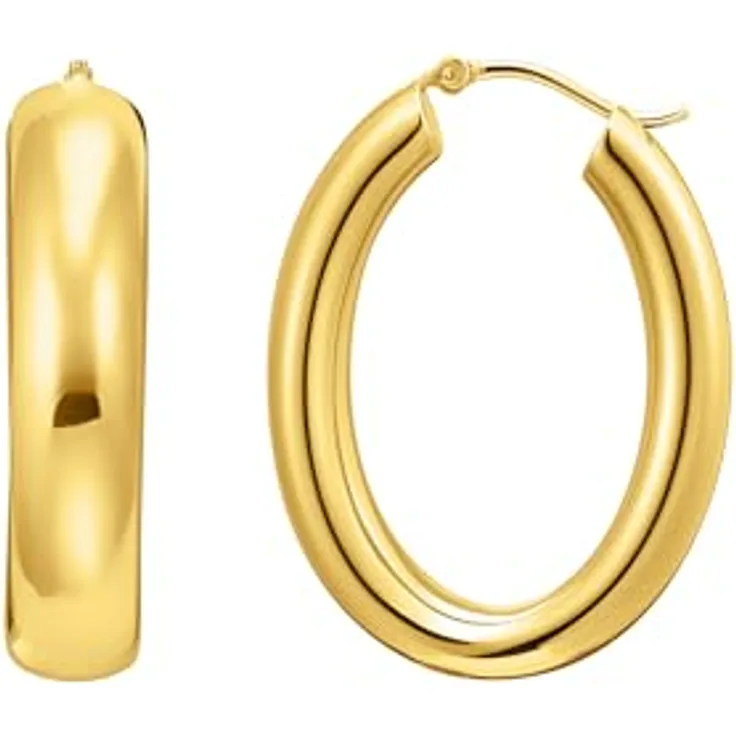 THOMAS SABO Creolen 925 Sterlingsilber, 750 Gelbgold Vergoldung, elegante Damenohrringe mit vielseitiger Kombinierbarkeit