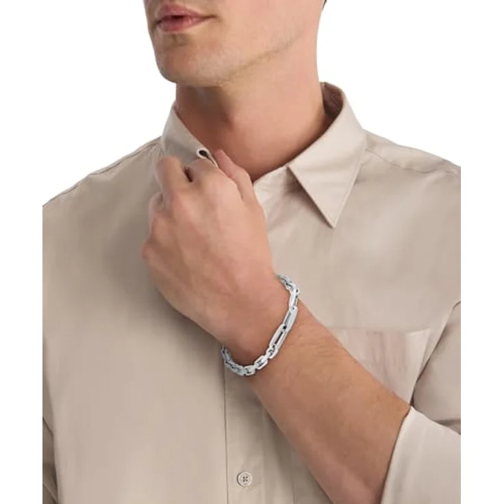Calvin Klein CK ASPIRE Herren Gliederarmband aus Edelstahl, polierte Optik, 19,5 cm mit Karabinerverschluss – Bild 3