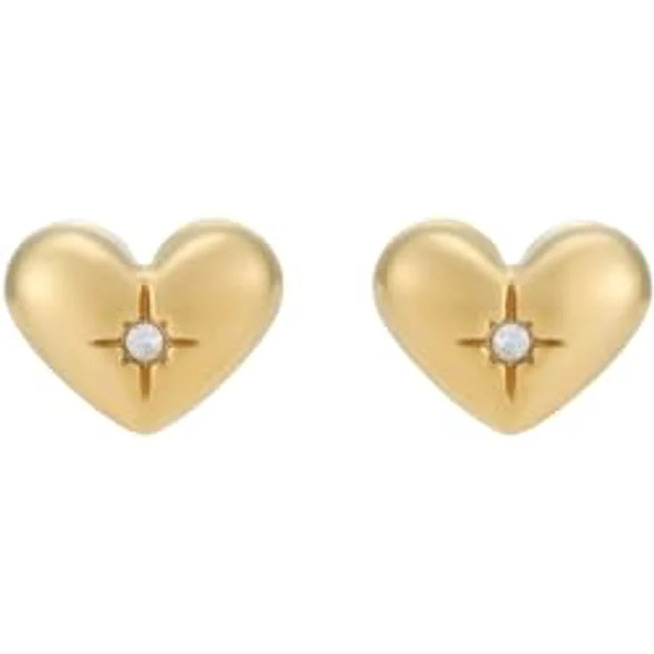 Fossil Damen Ohrringe Sadie aus goldfarbenem Edelstahl mit Pfosten-/Bolzenverschluss – Bild 1