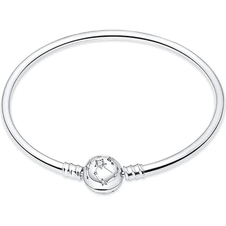TINSLO Damen Armband 925 Sterling Silber, Herz Verschluss, Schlangen Gliederarmband, Geschenk für Frauen, Freundin, Mama – Bild 1