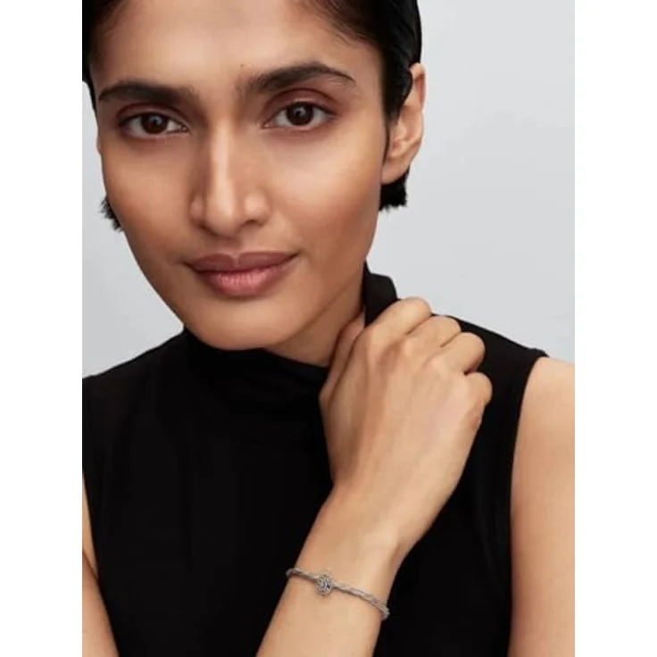 PANDORA Charm Schnecke offen gearbeitet, 925 Sterling Silber mit Cubic Zirkonia und Kristall, filigraner Tier Anhänger, kompatibel mit Moments, 794557C01 – Bild 5