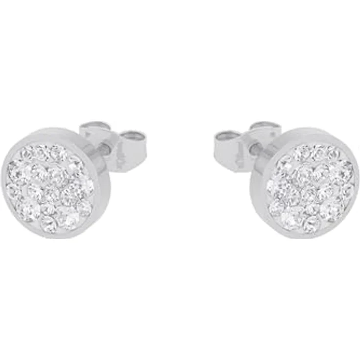s.Oliver Damen Ohrstecker, Edelstahl mit Swarovski Kristallen, 1 cm – Bild 3