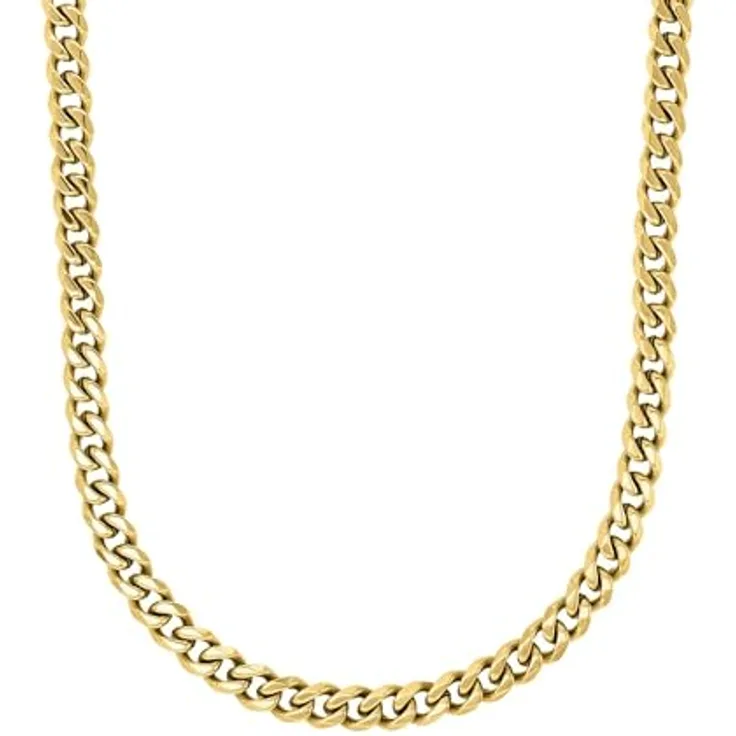 Amor Unisex Halskette Edelstahl, 50 cm, gold, mit Karabiner, in Schmuck Geschenk Box