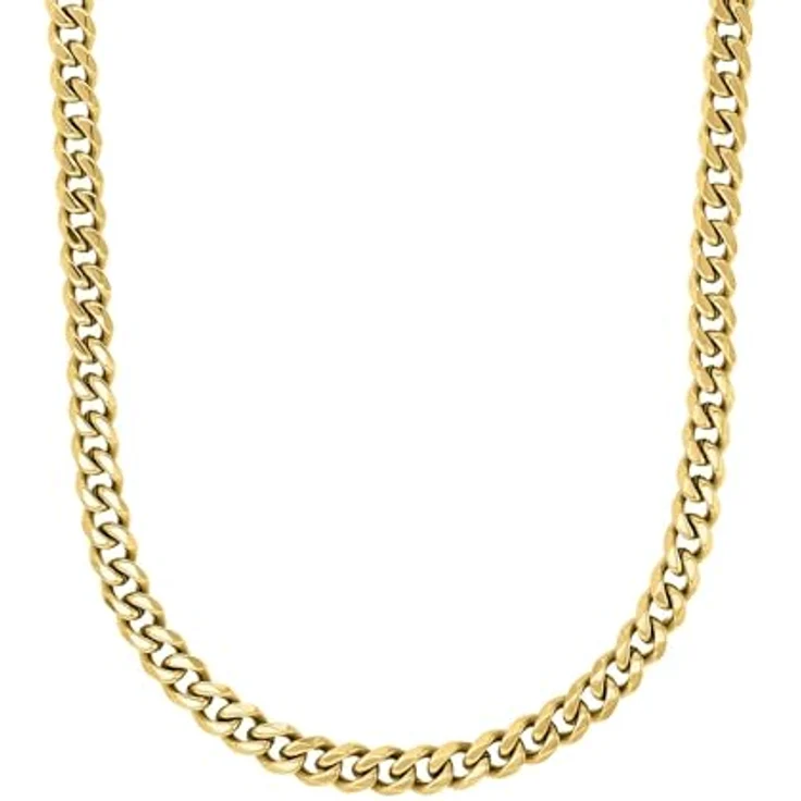 Amor Unisex Halskette Edelstahl, 50 cm, gold, mit Karabiner, in Schmuck Geschenk Box – Bild 1