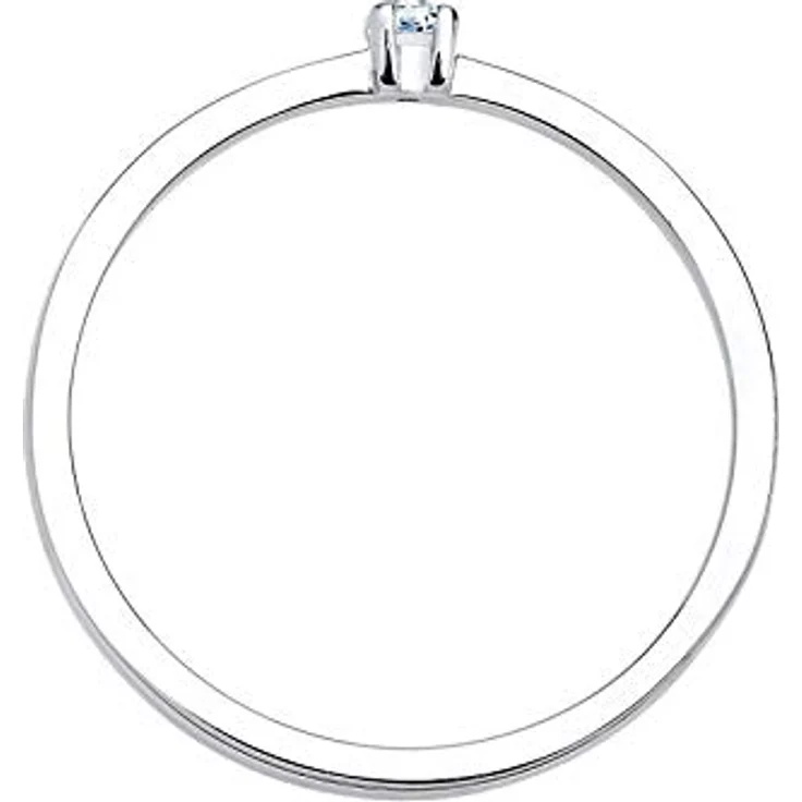 Elli DIAMONDS Damenring Verlobung Solitär mit 0.03 ct. Diamant in 925 Sterling Silber – Bild 3